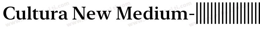 Cultura New Medium字体转换